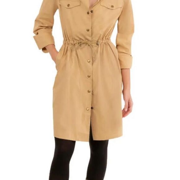 GRETCHEN SCOTT NEWButton-Up Dress with Drawstring Waist - Picture 1 of 6